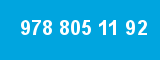 978 805 11 92 978 805 11 92
